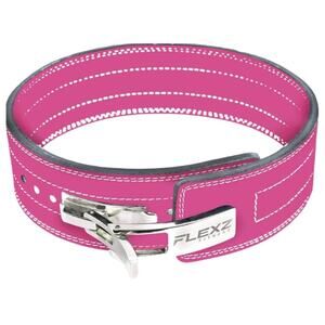 Flexz Fitness Lever Weight Lifting Leather Belt Powerlifting Gym MEDIUM Pink